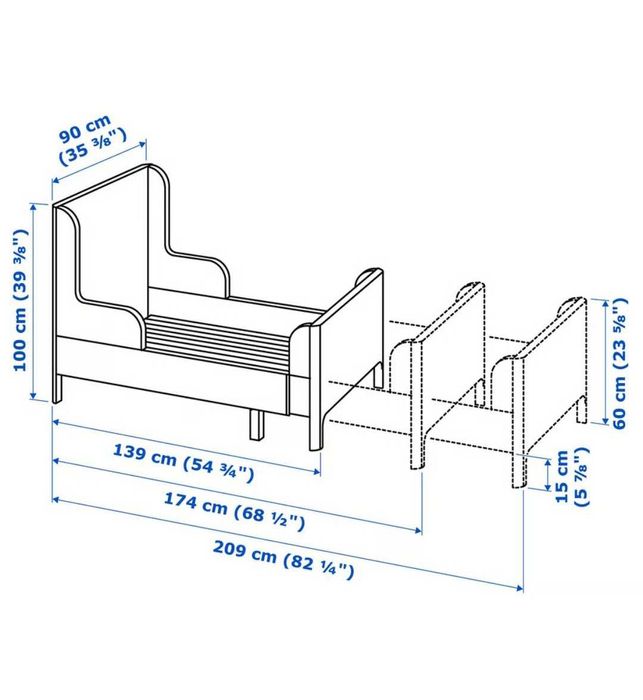 Patuț copii Ikea model Besunge