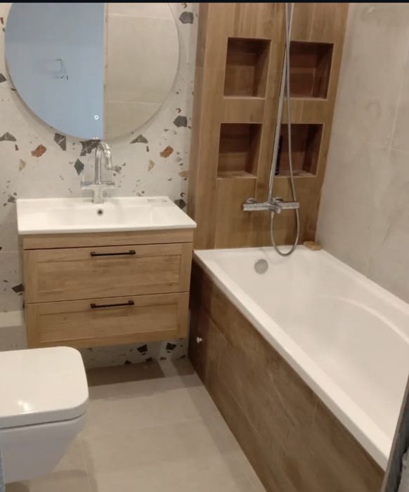 Укладка кафеля в ванной,полы, стены