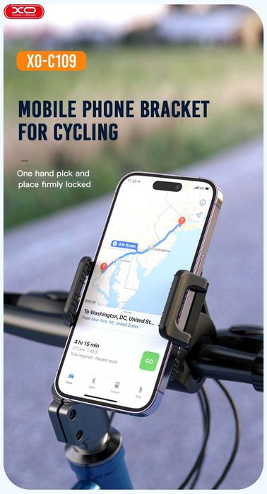Държач за телефон за велосипед С109, черна - XO