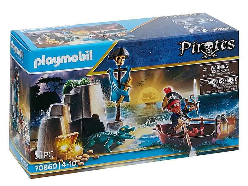 НОВИ! Playmobil 70860 Пиратско съкровище пират с алигатор и лодка