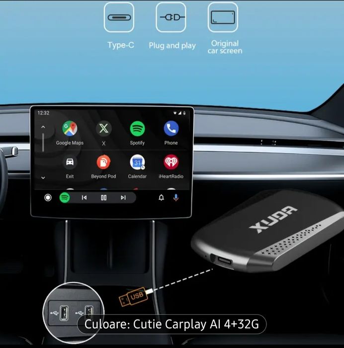 Adaptor Card Play/Android Auto/WiFi,4 Gb Ram,32 Gb,YouTube,Netflix,Voy