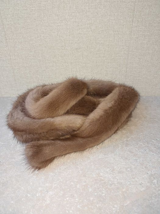 Curea de nurcă / vizon culoare bej sable