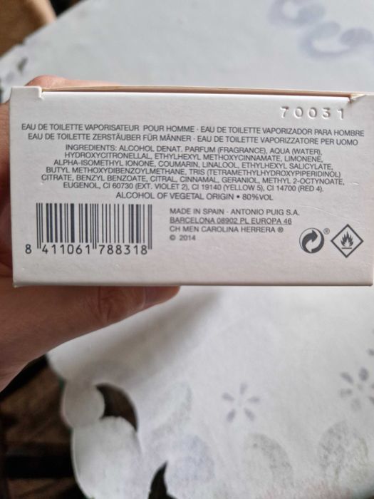 Carolina Herrera Privé Men