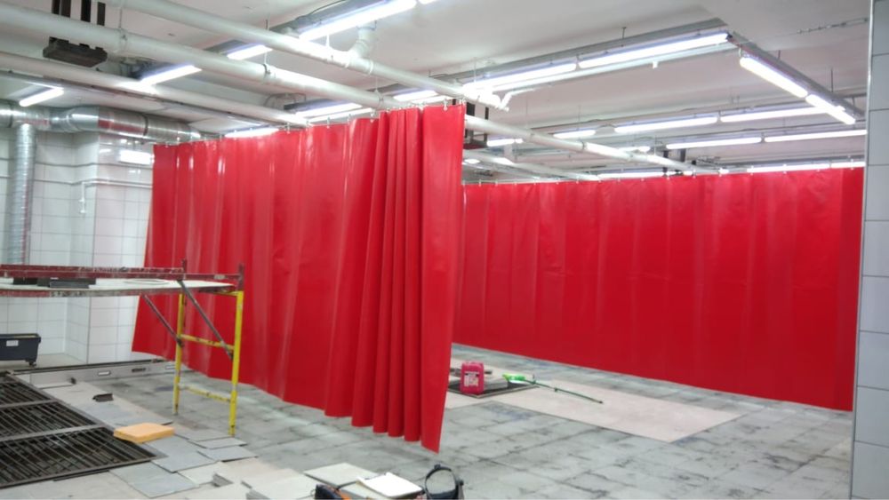 Шторы для автомойки из ПВХ Ткани