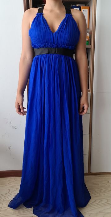 Платье ярко-лазурного цвета, размер 42-44 (us 4)