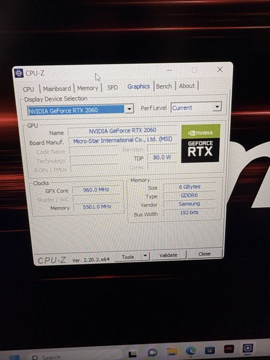 Laptop gaming MSI rtx2060