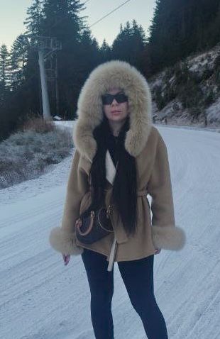 Палто естествен косъм и кашмир