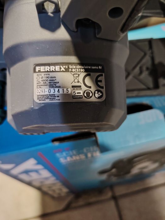 FERREX 40V акумулаторен циркуляр, 4000 мин