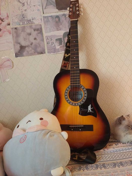 Продам гитару с чехлом  отдам за 30тыс. в идеальном состоянии