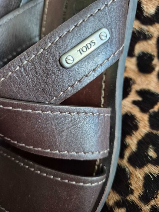 Оригинални кожени сандали / чехли Tod's (Тодс) 43 р– Естествена кожа