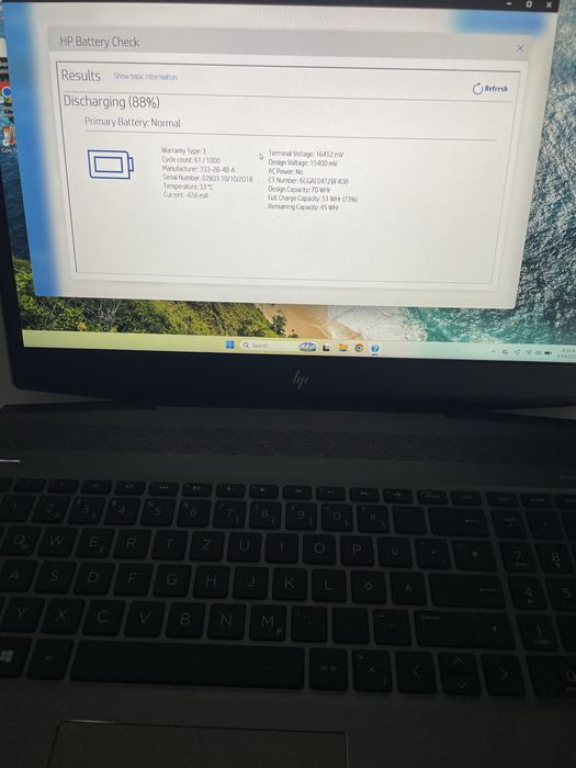Vand HP Zbook v15 G5 i7/512/16
