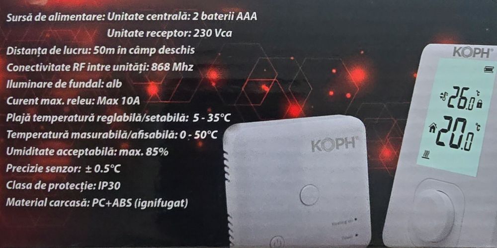Termostat Koph 303RF fara fir nou