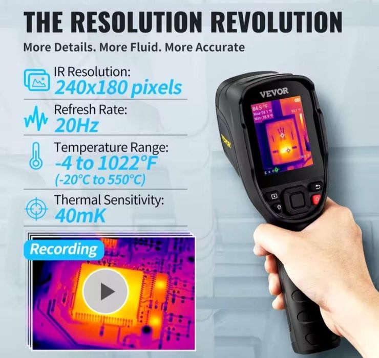 vevor camera termica cu laser noua