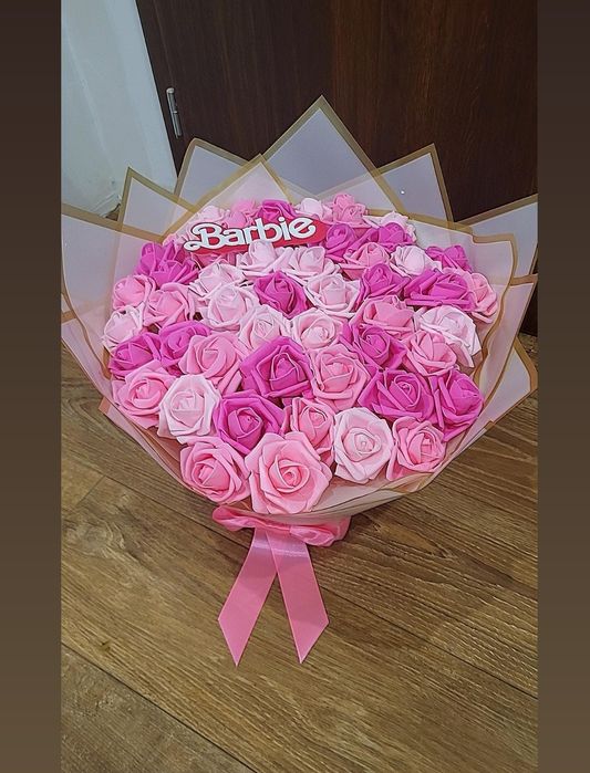 Букет от вечни рози Барби