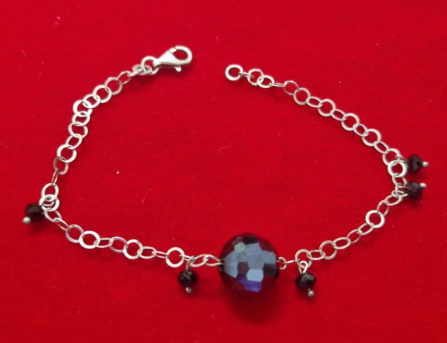 AG133,bratara argint 925,noua/marcata, onix, model deosebit