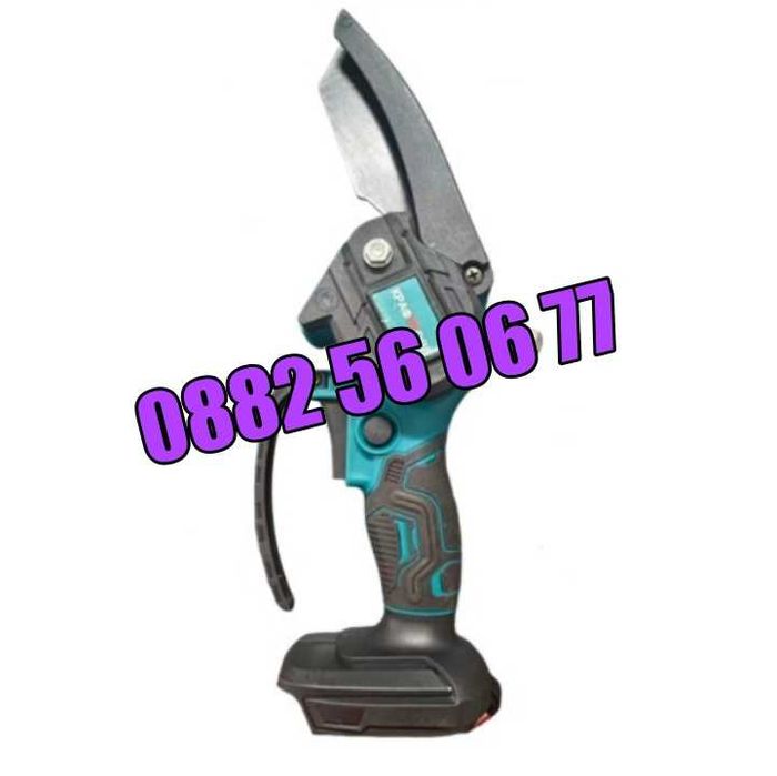 Комплект 4 в 1, Лозарска ножица, верижен трион 15 см, духалка и прът