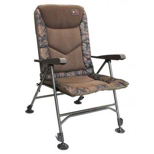 Scaun Pescuit ZFISH DELUXE- Green / Camo - Spatar Inalt Reglabil 8 Pozitii