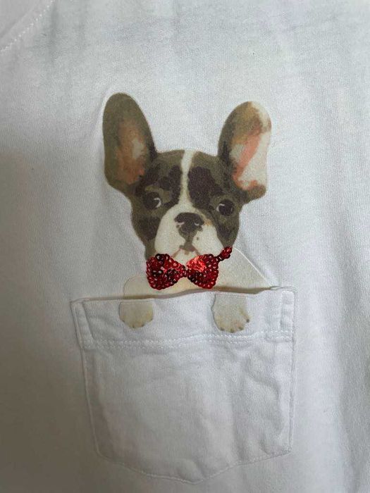 Дамска бяла памучна тениска H&M