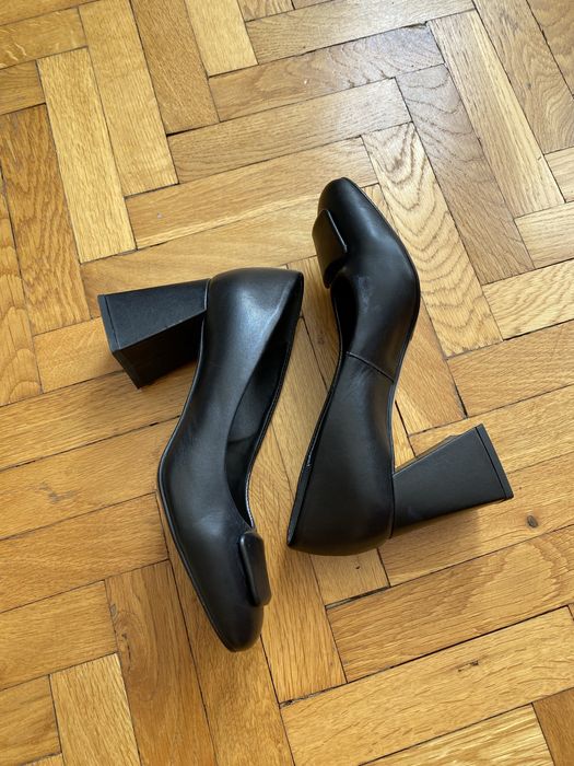 Pantofi din piele Marelbo, toc pătrat, mărimea 37