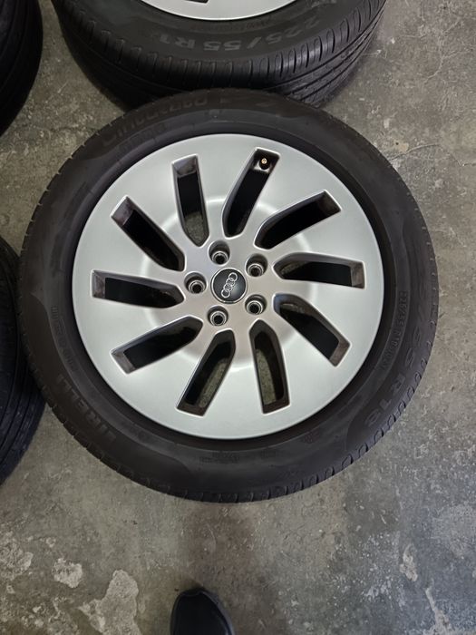 Set 4 jante aliaj prindere 5x112 pe 18 inchi et 26 cu anvelope vara 225/55/18 Pirelli audi vw Skoda Seat MG BMW Mercedes