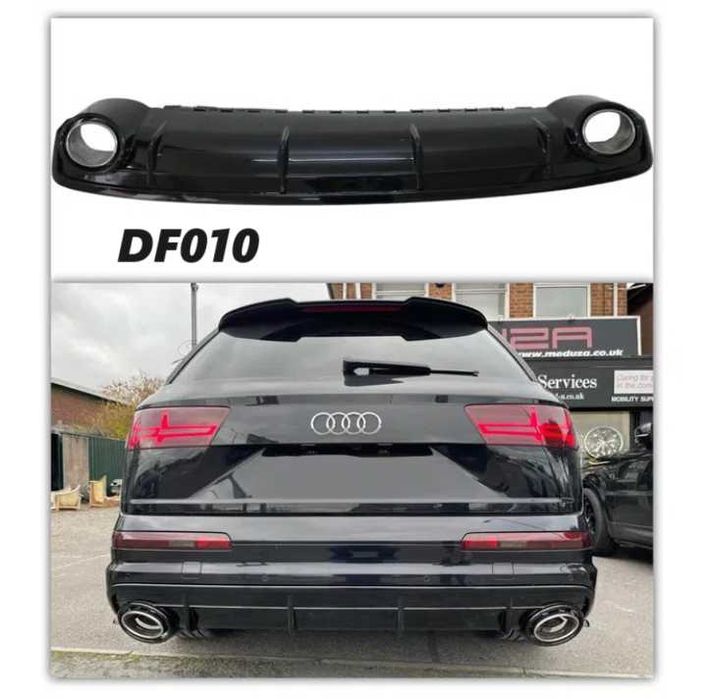 Дифузьор Audi RSQ7 16-19 задната броня Q7 ауспух спойлер SQ7 rs sline