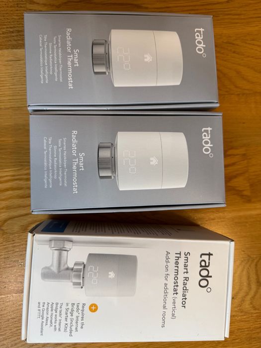 3 бр. умни термоглави Tado Smart Radiator Thermostats+ Internet Bridgе