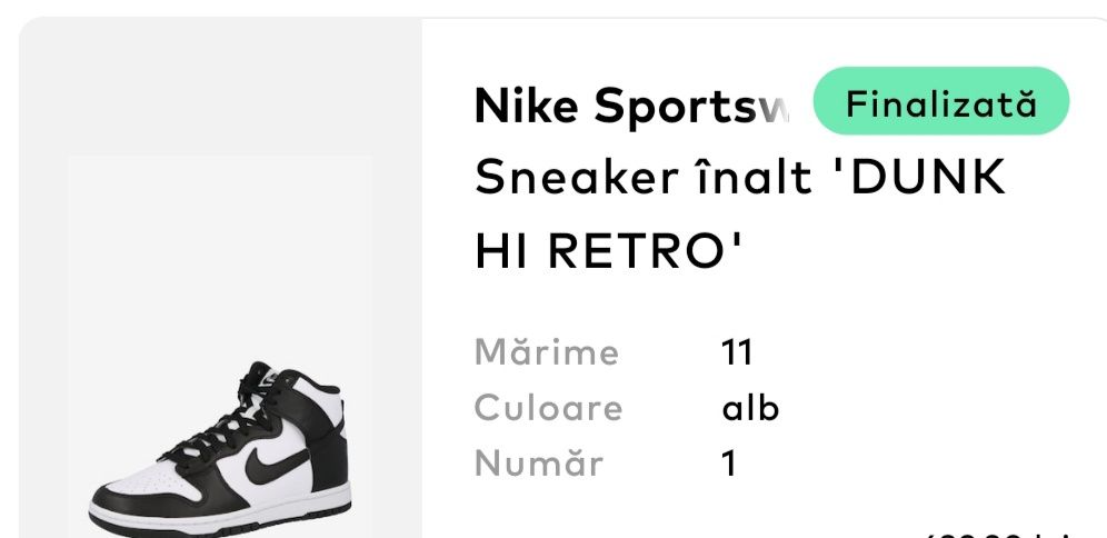Sneakers Nike DUNK HI RETRO mărime 45