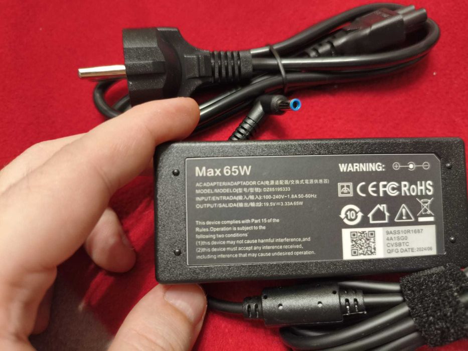 65W HP Laptop Charger – 19.5V 3.33A – Compatibil Pavilion, ProBook,etc
