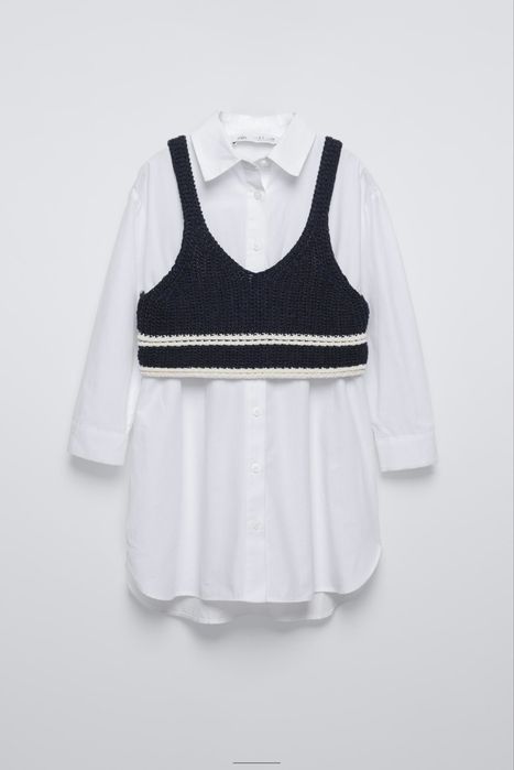 Rochie tip camasa Zara fete marime 122 pt 7 ani