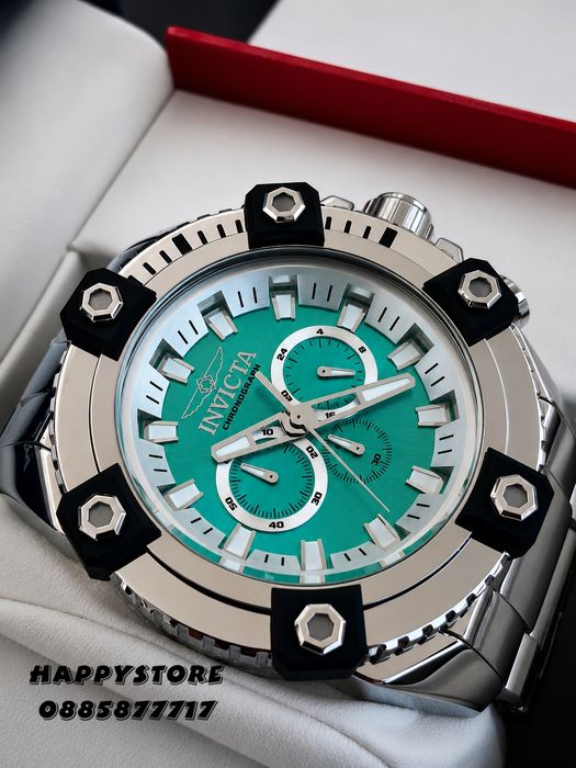 INVICTA Falcon Swiss Full metal Silver 56 mm, Инвикта нов мъжки часовник