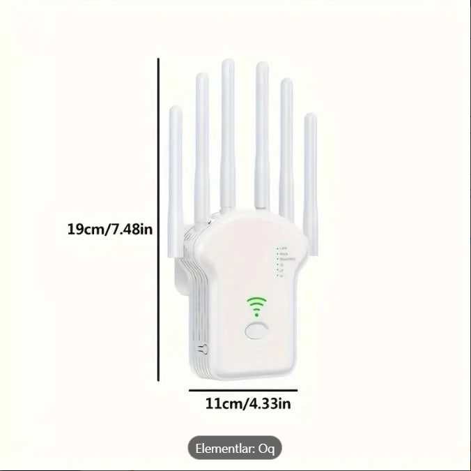 WiFi uselitil 2.4G & 5G. 6 antennali WiFi signal kuchaytirgich