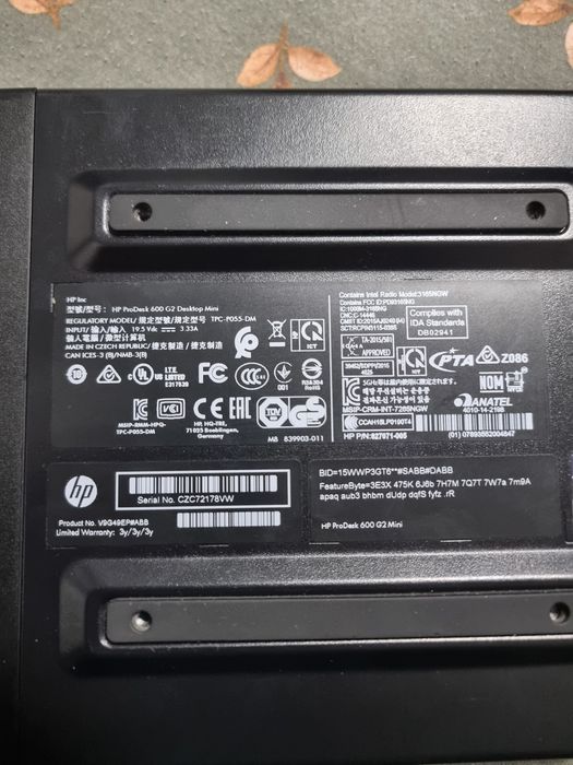 HP ProDesk 600 G2 Desktop mini