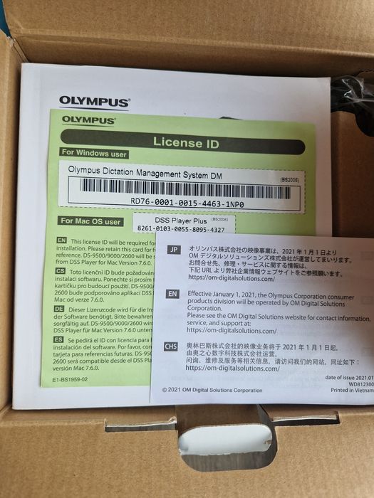 Reportofon Olympus V420370BE000, 2 GB, Negru