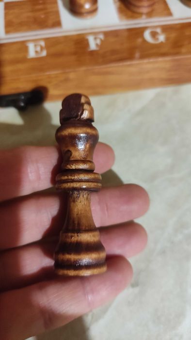 Комплект за шах и табла дървени фигури