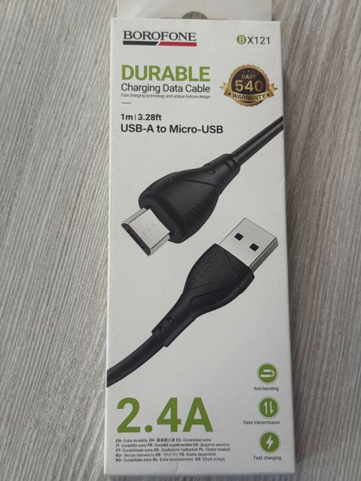 Кабель BOROFONE BX121 USB-A to Micro USB (1 метр) срочно 25000
