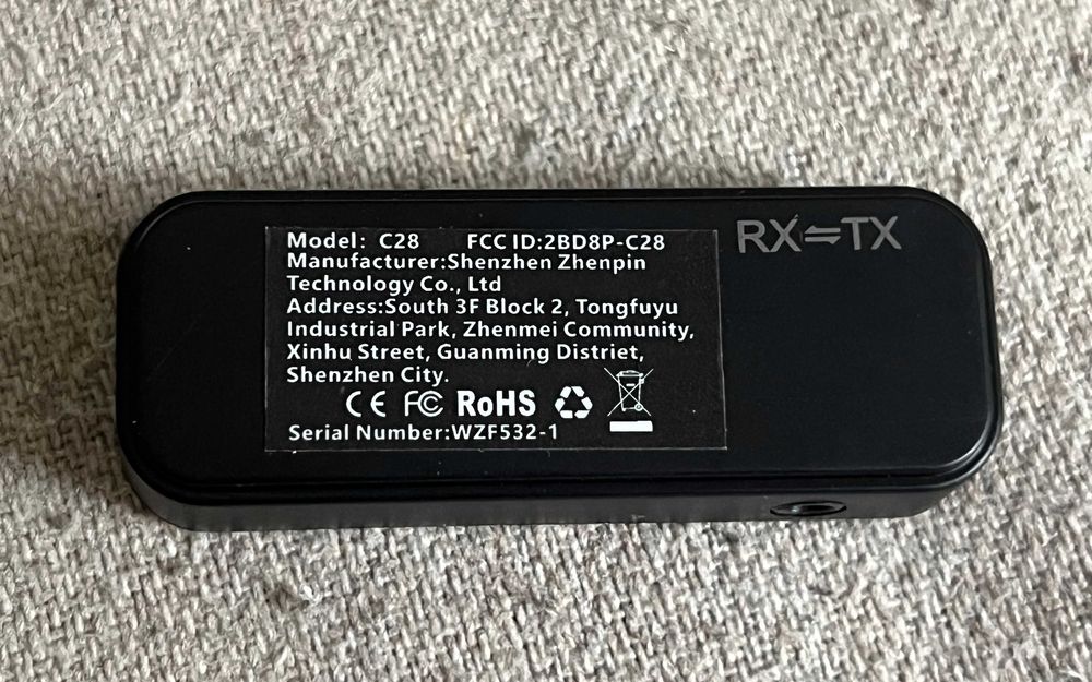 Transmițător și receptor audio wireless Bluetooth C28 nou sigilat