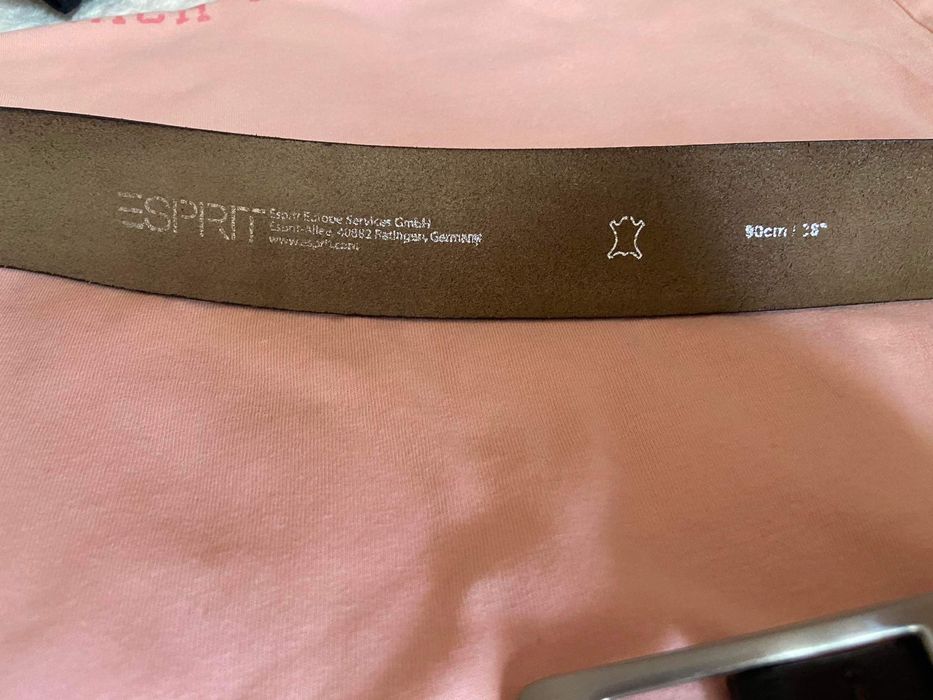 Тъмно кафяв кожен колан Esprit  Естествена кожа