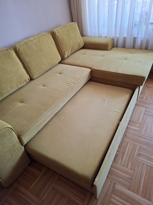 Ъглов диван с опция сън.