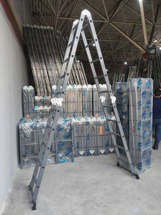 Лестницы алюминиевые трехсекционные