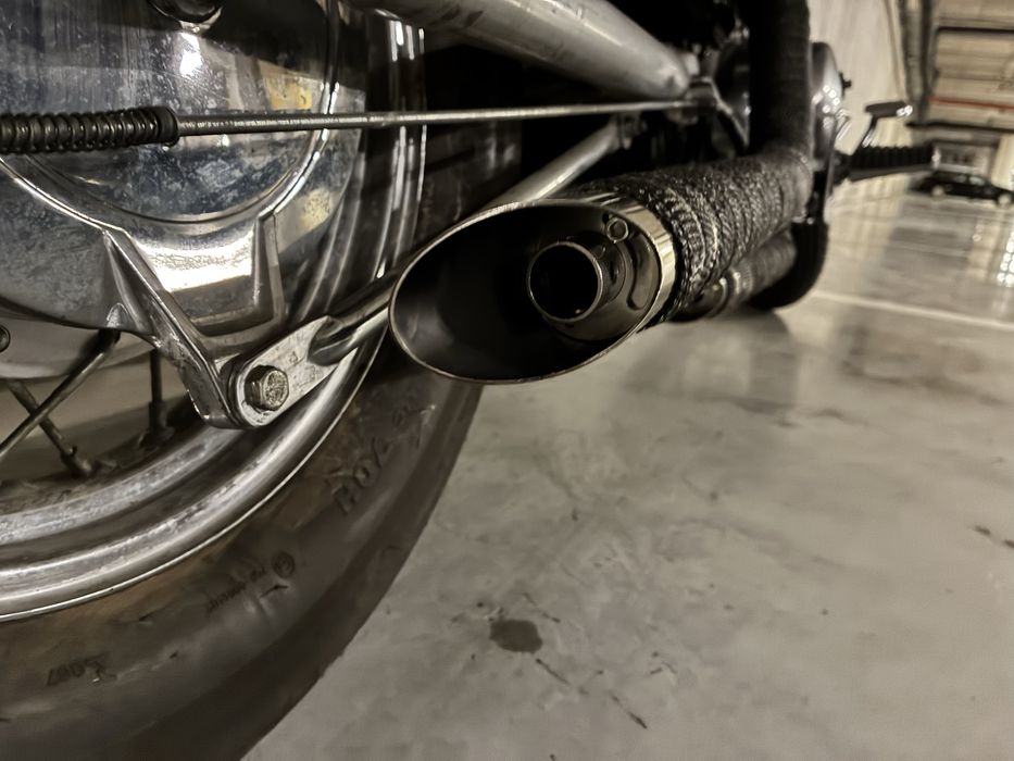 Yamaha Virago 535 - Black Widow Drag Pipes, прави тръби за Ямаха Вираго 535