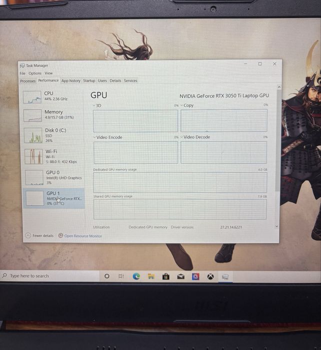 Laptop gaming MSI Katana GF66 11UD NOU