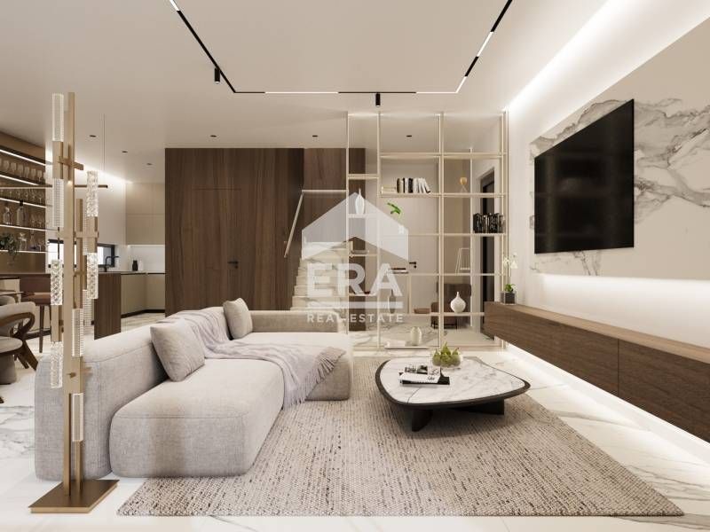 Двуетажна новострояща се къща за продажба, с гараж и двор, в горната ч