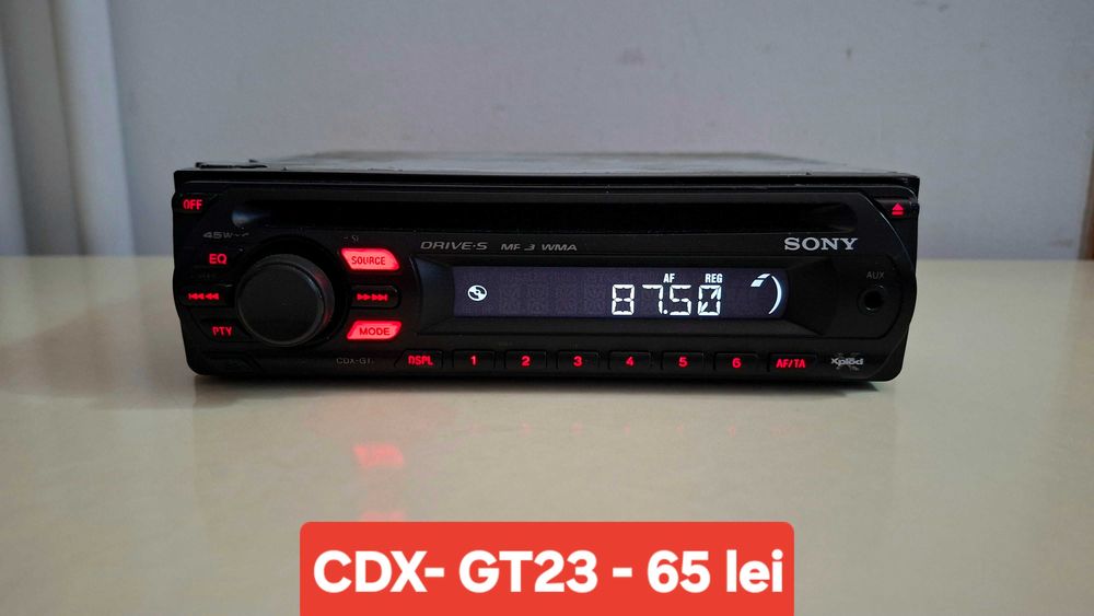 Radio casetofon Sony - A200ui, GT620u, CDX F5500, CDX 5032,  GT23