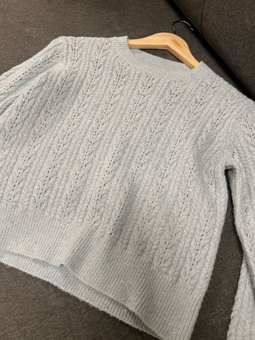 Светлосин пуловер Mango