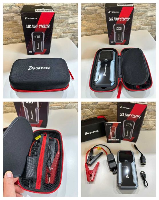 Авариен стартер за акумулатор за автомобили Popdeer 3000А 23800mAh НОВ