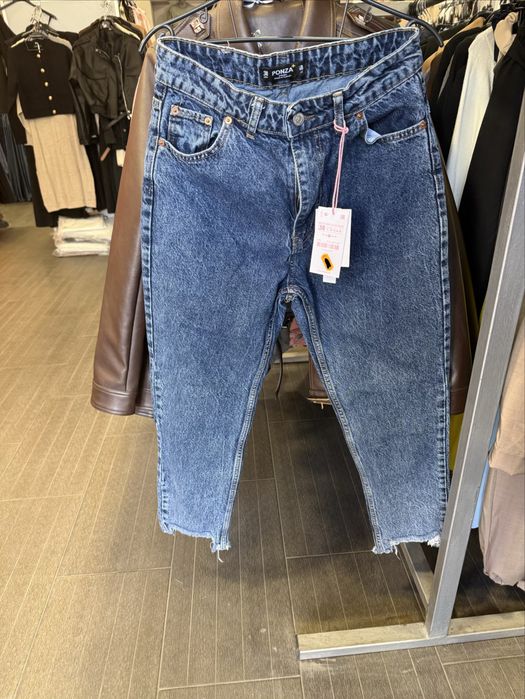 Дамски дънки Mom Fit без еластан