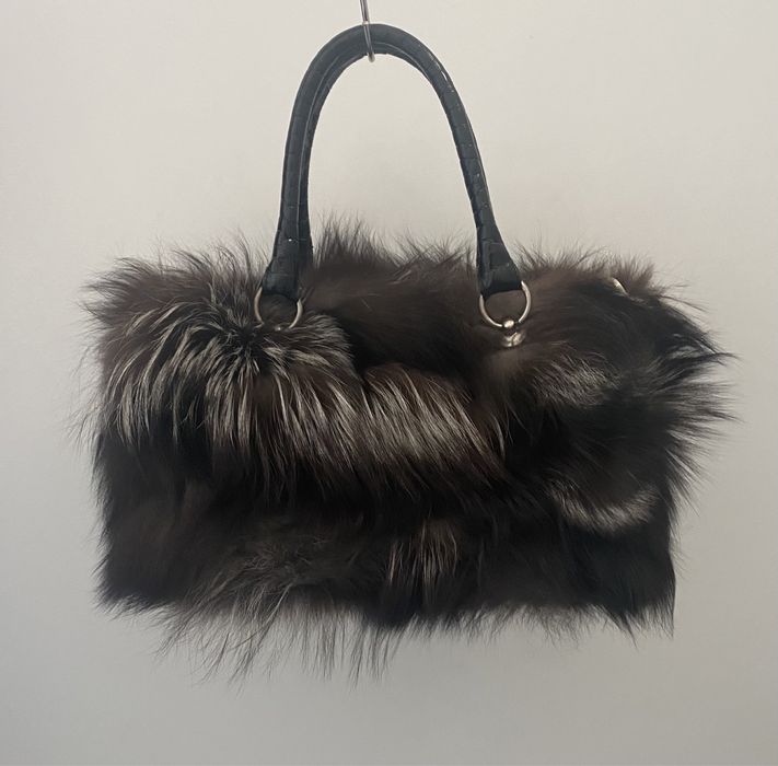 Чанта и ботуши заешки пух- естествен