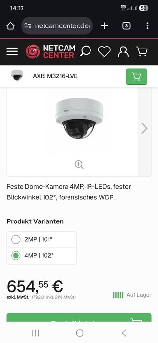 Vand Axis M3216-Live Dome Camera