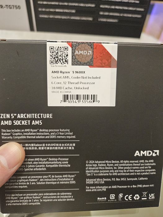 Vand procesor ryzen 5 9600x garanție pcgarage