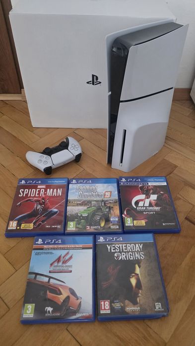 Playstation 5 slim disk 1tb 5 игри ps5